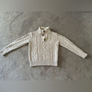 Gap kids boys girls unisex long sleeve Sweater three buttons size M beige